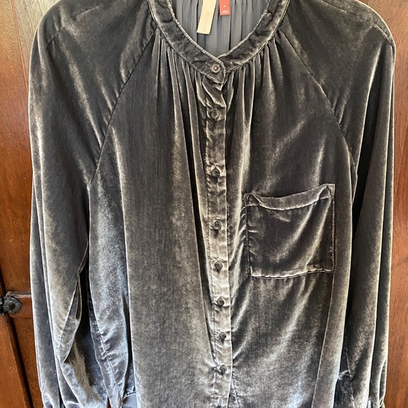 Pilcro Velvet Shirt - Picture 2 of 6